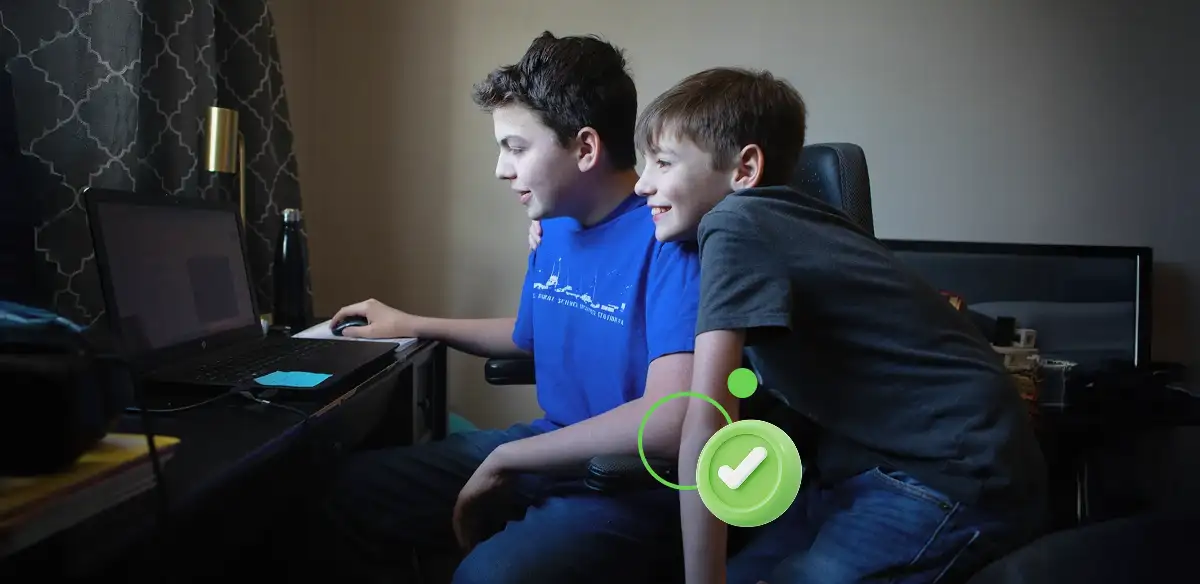 boys playing videogames